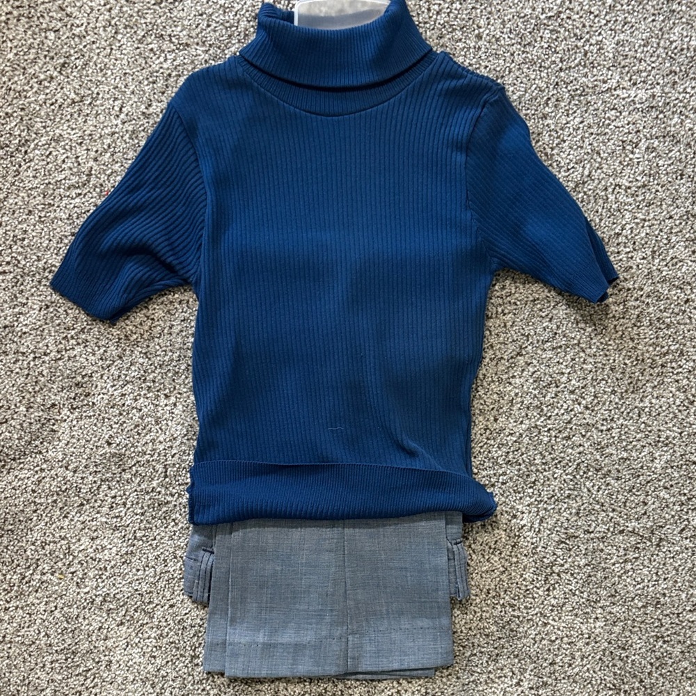 Kids Navy Blue and Gray Matching Set